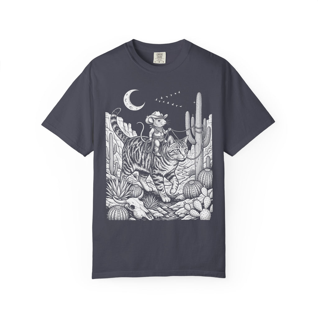 Cowboy Mouse Rodeo Classic Tee | Western Desert | Tabby Cat