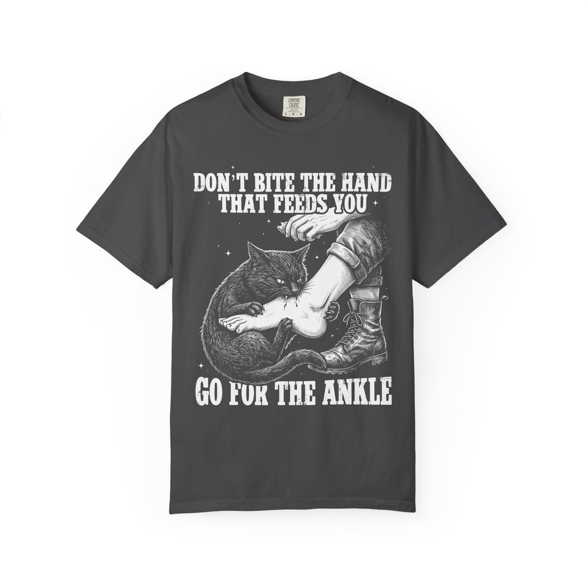 Go For The Ankle Classic Tee | Black Cat Art | Humorous Vintage