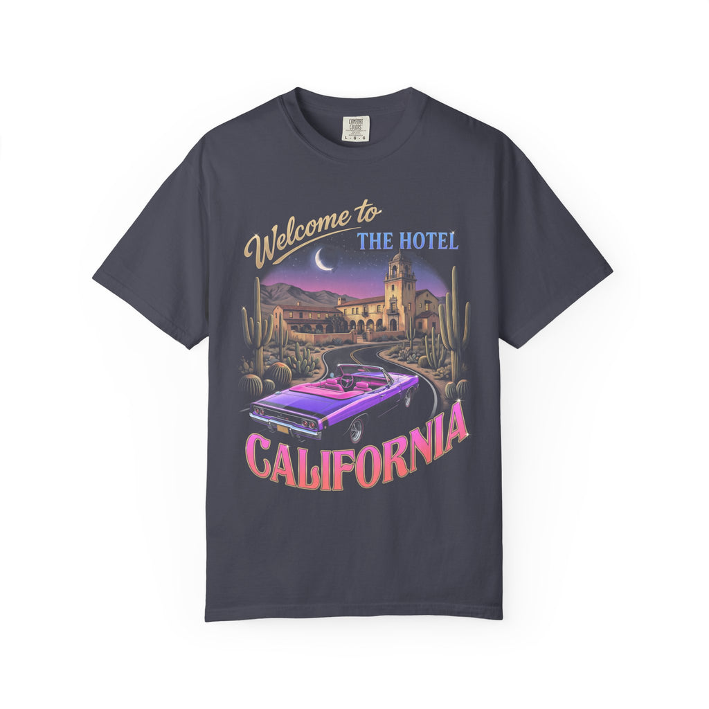 Hotel California Classic Tee | Retrowave Car | Vaporwave Art