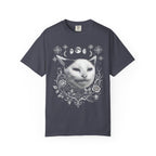 Split Face Cosmic Cat Classic Tee | Mystic Retro | Astro Art