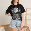 Halloween Haunted House Classic Tee | Spooky Black Cat Moon