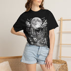 Halloween Haunted House Classic Tee | Spooky Black Cat Moon
