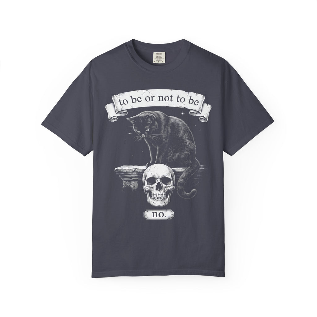 To Be Or Not To Be No Classic Tee | Black Cat Skull Art