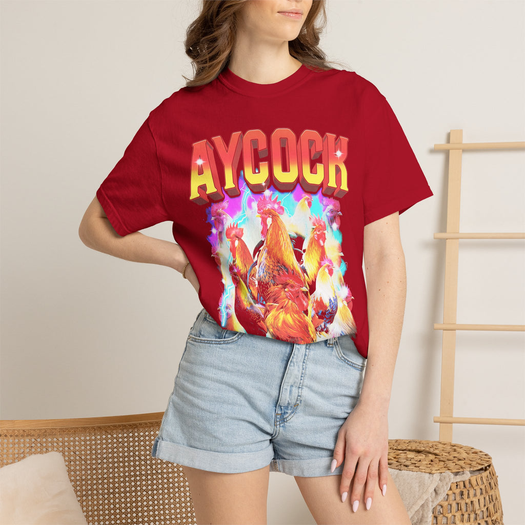 Aycock Vintage Rooster Classic Tee | 90s Chicken | Meme Gift