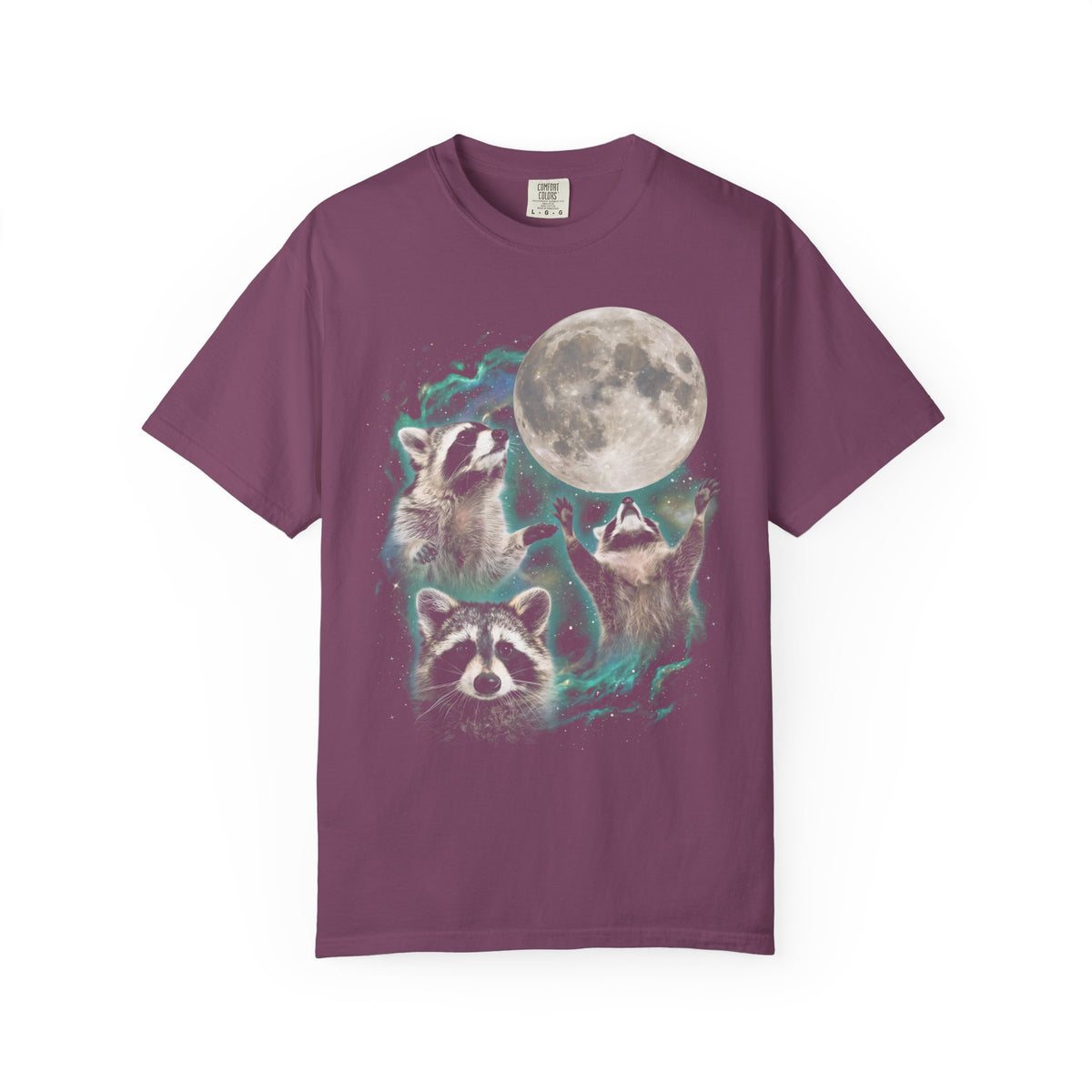 Three Raccoons Classic Tee | Space Full Moon | Starry Cosmos