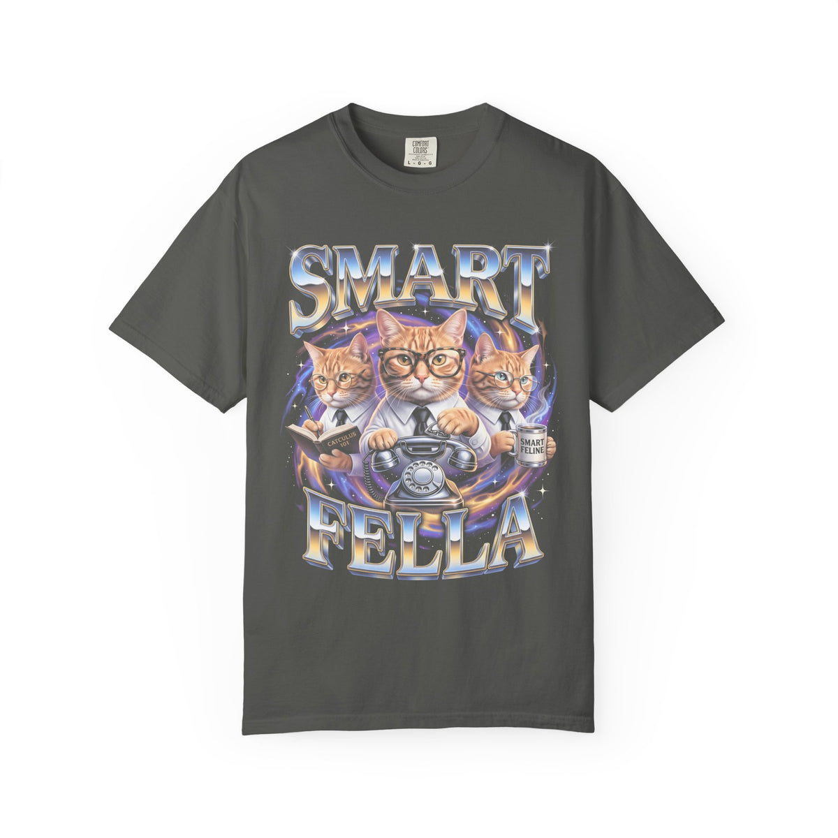 SMART FELLA Classic Tee | Catculus 101 | Cosmic Galaxy Cats