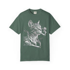 Cosmic Smoking Cat Classic Tee | Noir Space Art | Vintage Smoke