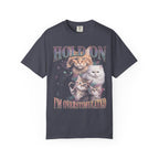 Hold On I'm Overstimulated Classic Tee | Funny Cat Lover