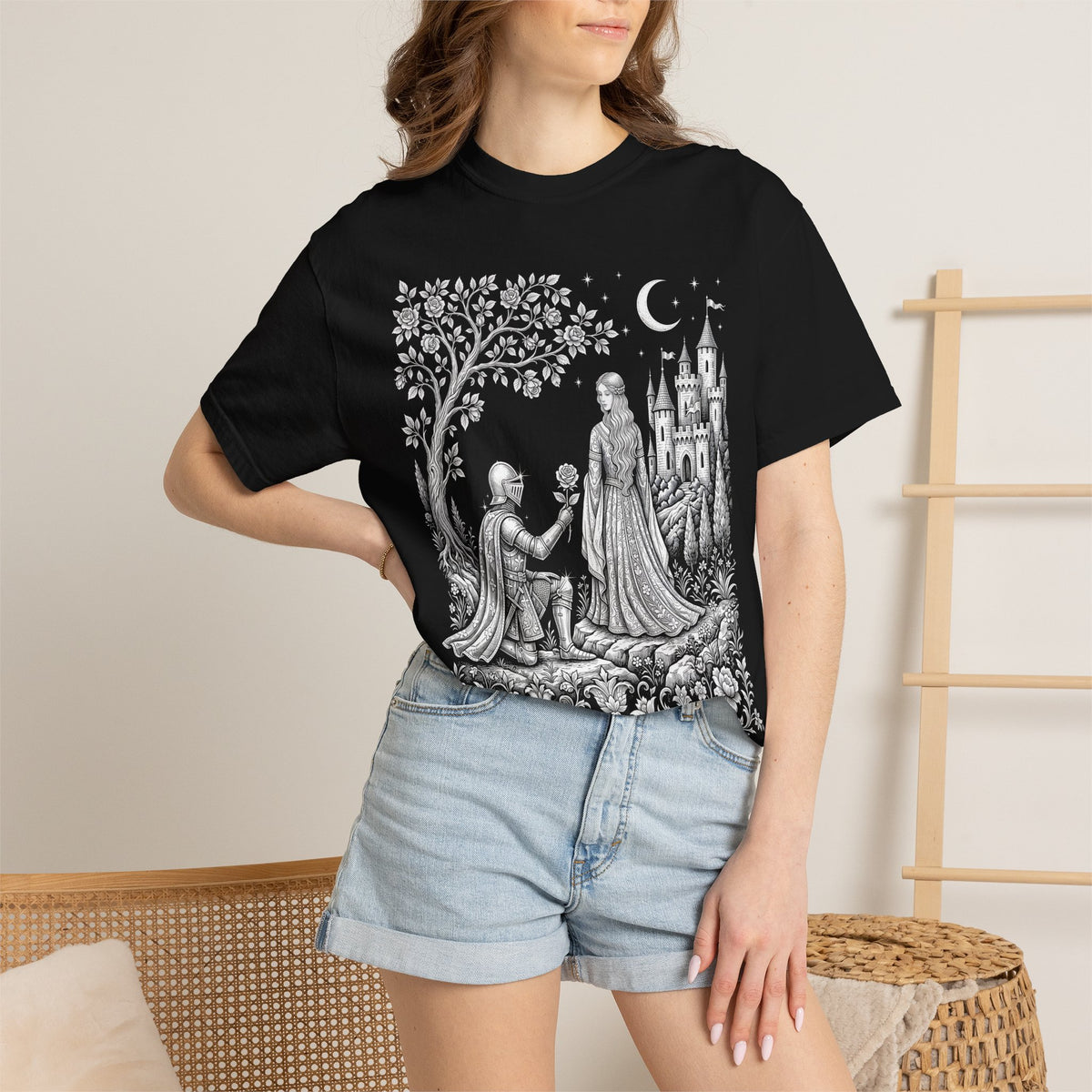 Medieval Fantasy Romance Classic Tee | Knight Lady | Alchemical Moon