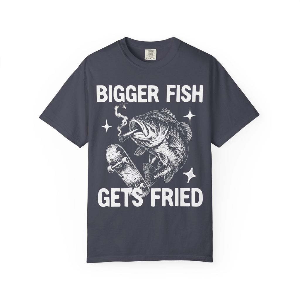 Bigger Fish Gets Fried Classic Tee | Funny Skater | Fish Meme