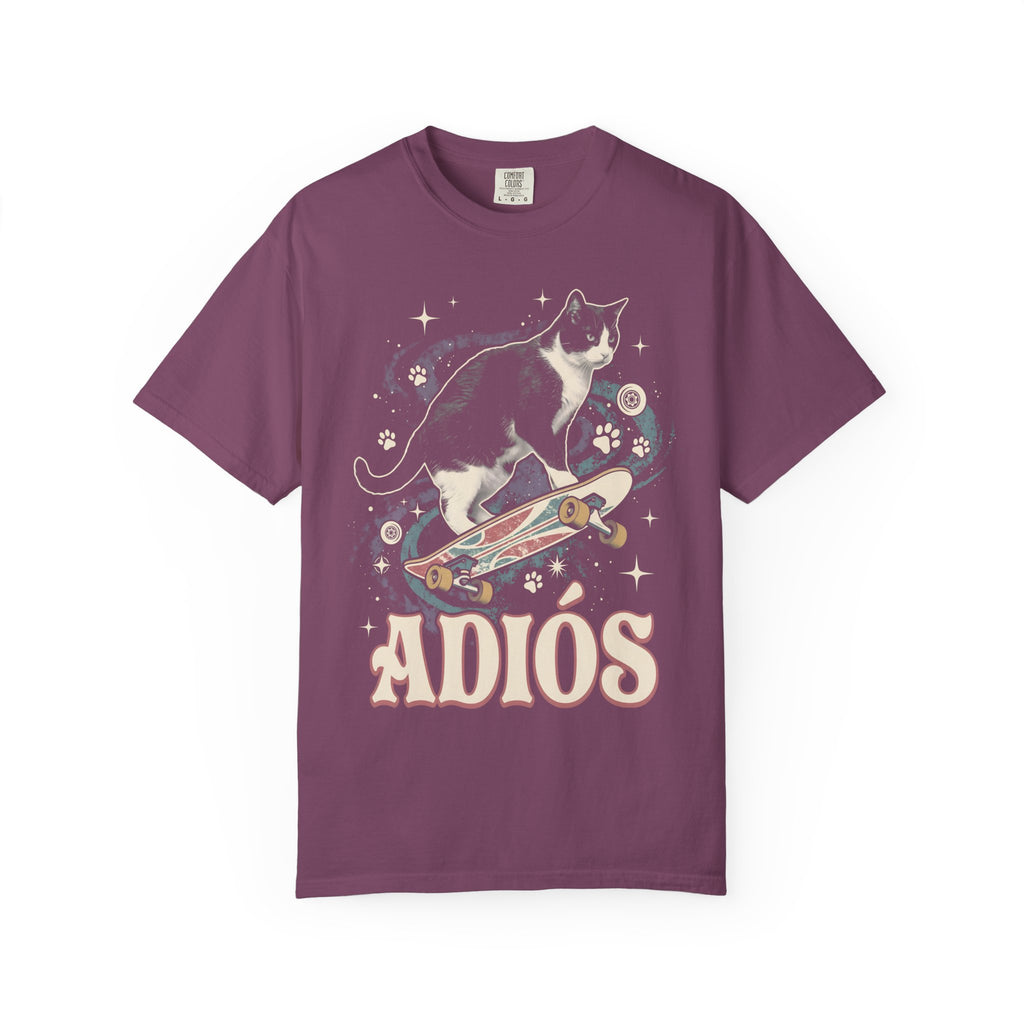 Adiós Tuxedo Cat Classic Tee | Space Feline | Cosmic Retro