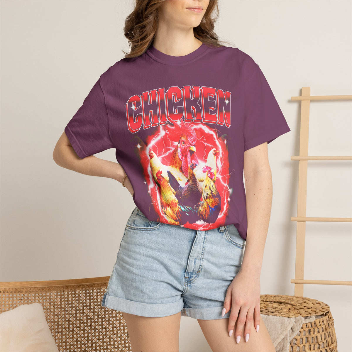 Retro Rooster Chicken Classic Tee | 90s Bootleg | Animal Gift