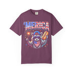 Merica Patriotic Raccoon Classic Tee | 4th Of July | USA Flag