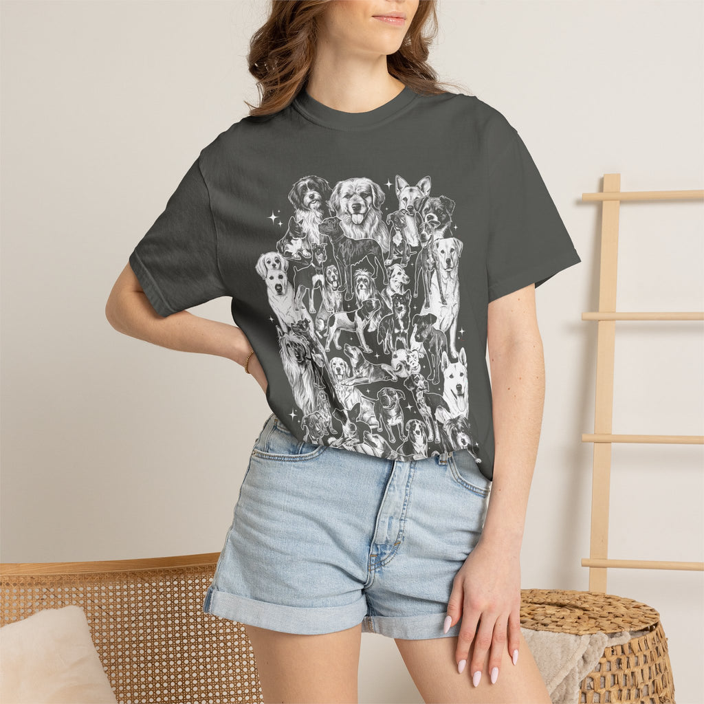 Retro Puppy Collage Classic Tee | 90s Vintage | Dog Gift