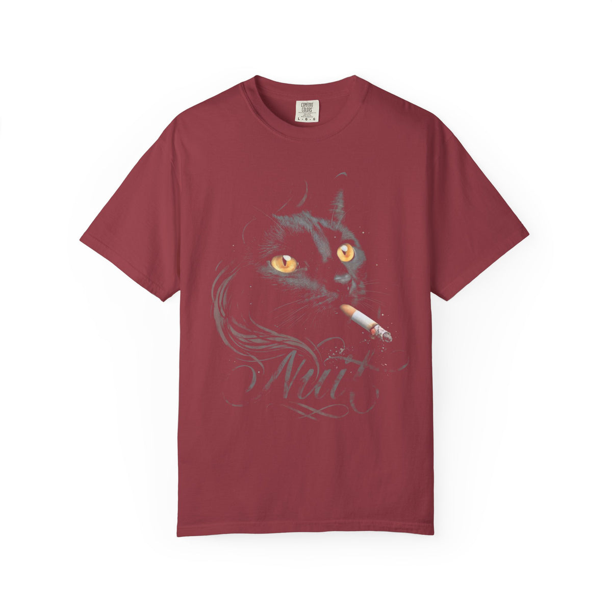 Nuit Black Cat Classic Tee | Edgy Vintage Art | Night Cigarette