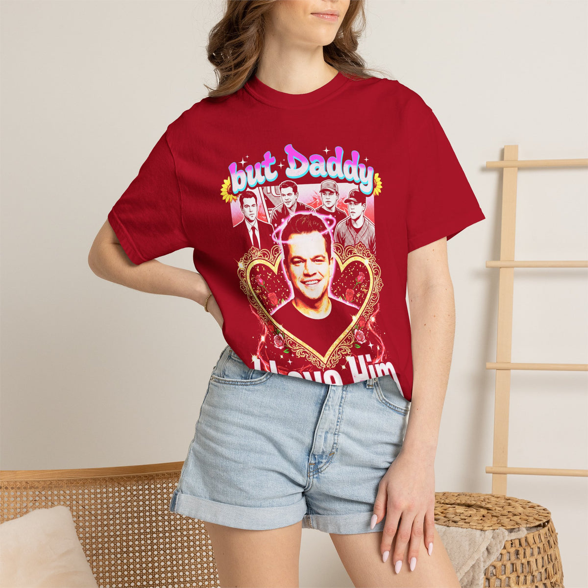 But Daddy I Love Him Matt Damon Classic Tee | 90s Retro Gift