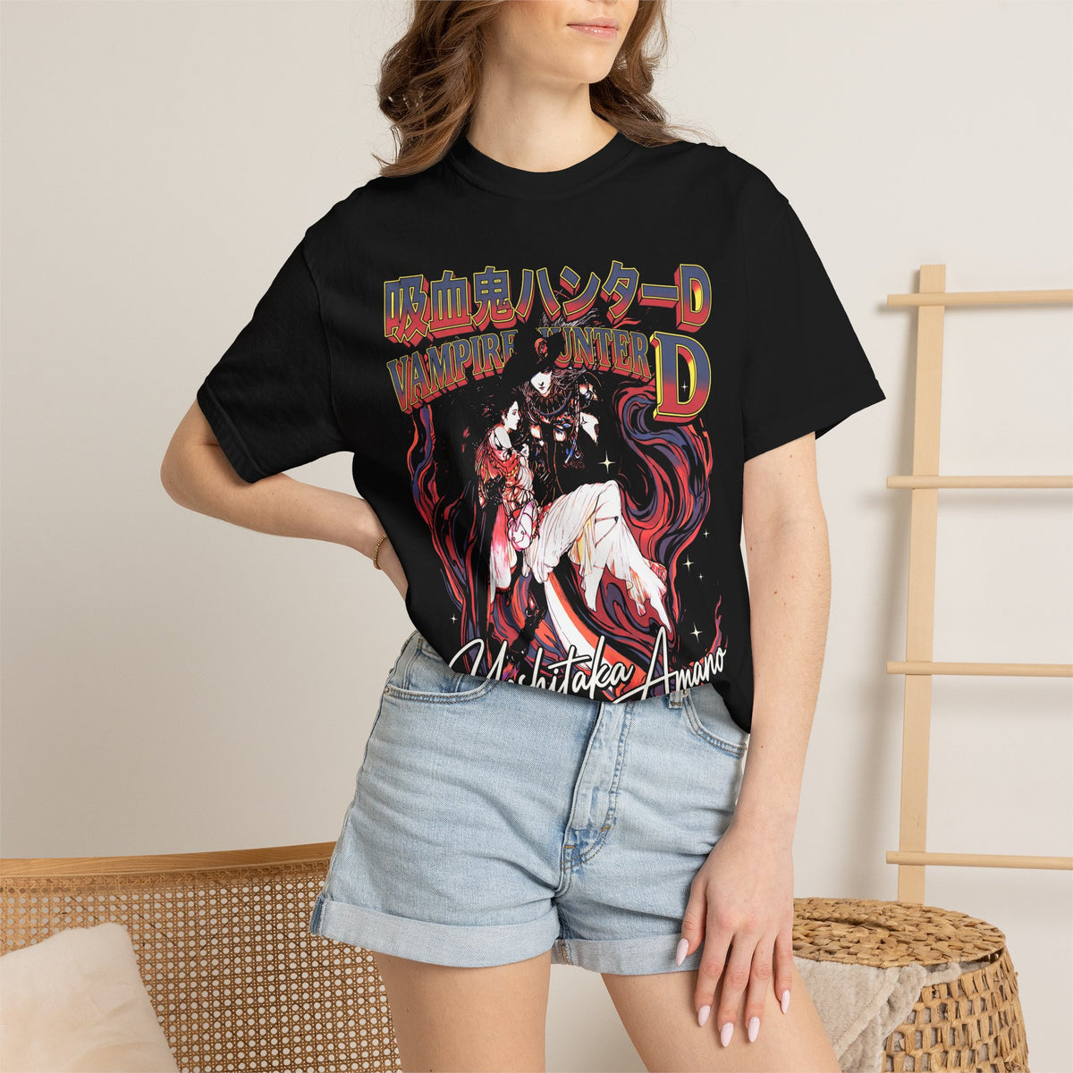 Dark Fantasy Vampire Anime T-Shirt - 90s Retro Manga Graphic Tee