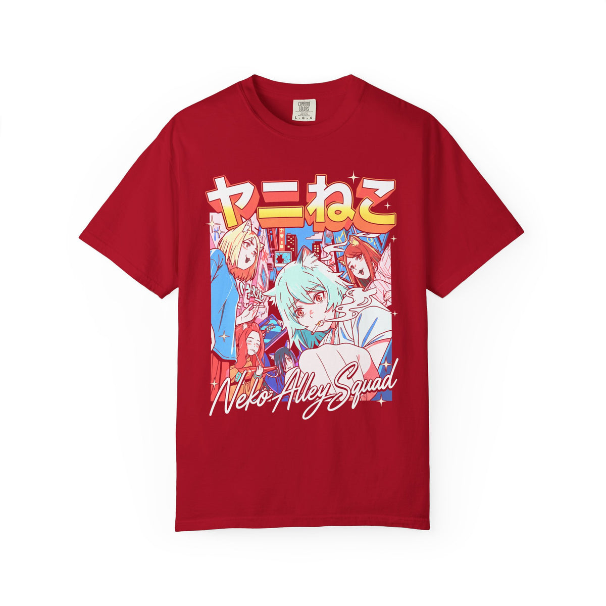 Neko Alley Squad Classic Tee | Anime Cat Girl | Retro Graphic