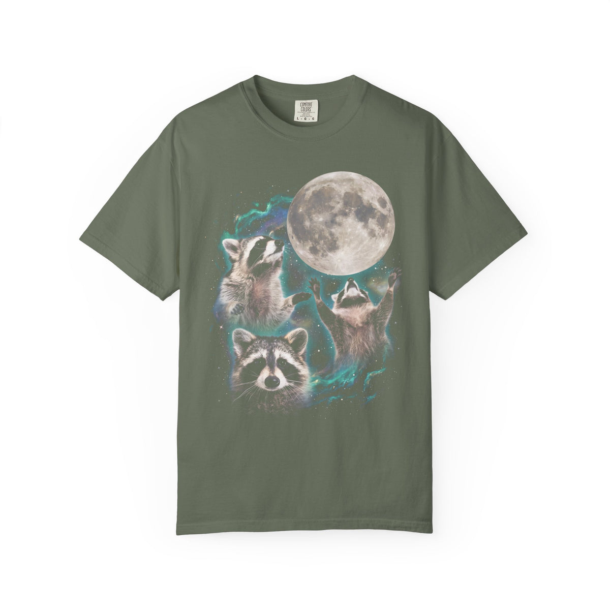 Three Raccoons Classic Tee | Space Full Moon | Starry Cosmos