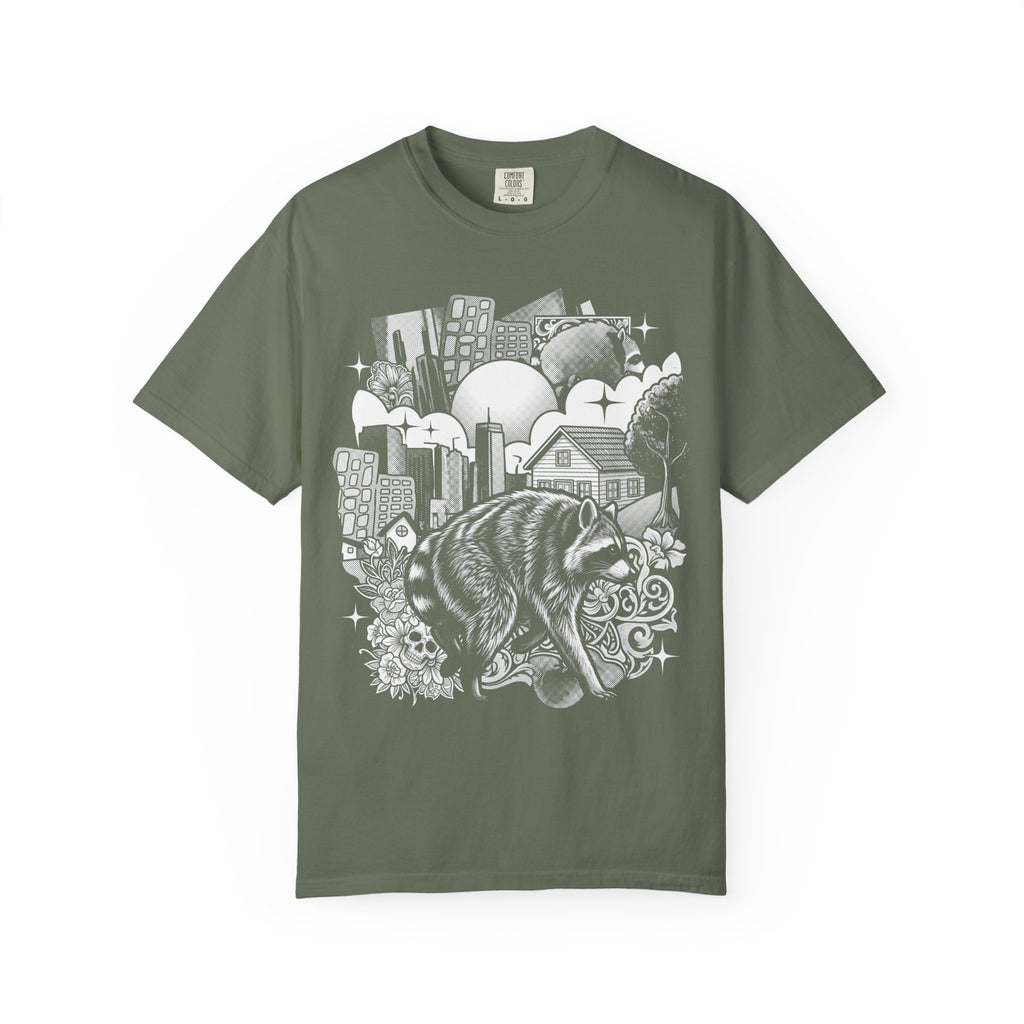 Raccoon City Skull Classic Tee | 90s Retro | Gaming Gift