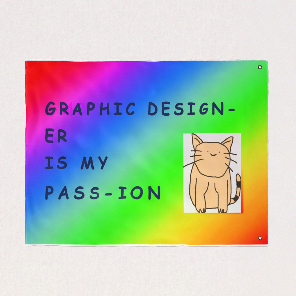 Graphic Designer Is My Passion Flag