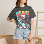 Late Night Visitor Raccoon Classic Tee | Retro Neon | Vintage