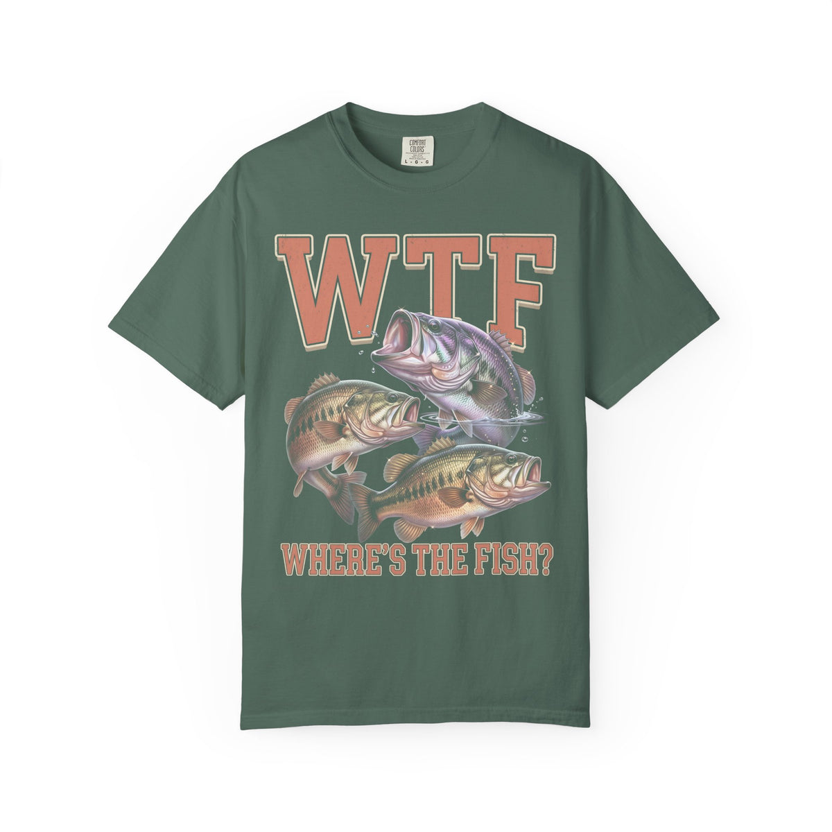 Where's The Fish Classic Tee | Bass Fishing | Fisherman Art