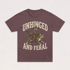 Unhinged and Feral T-Shirt — Vintage Raccoon Riding Tiger Graphic Oversized Tee
