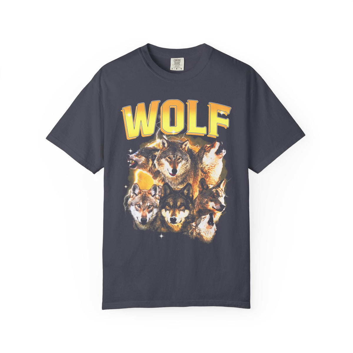 Wolf Lightning Classic Tee | Vintage 90s | Animal Lover Gift