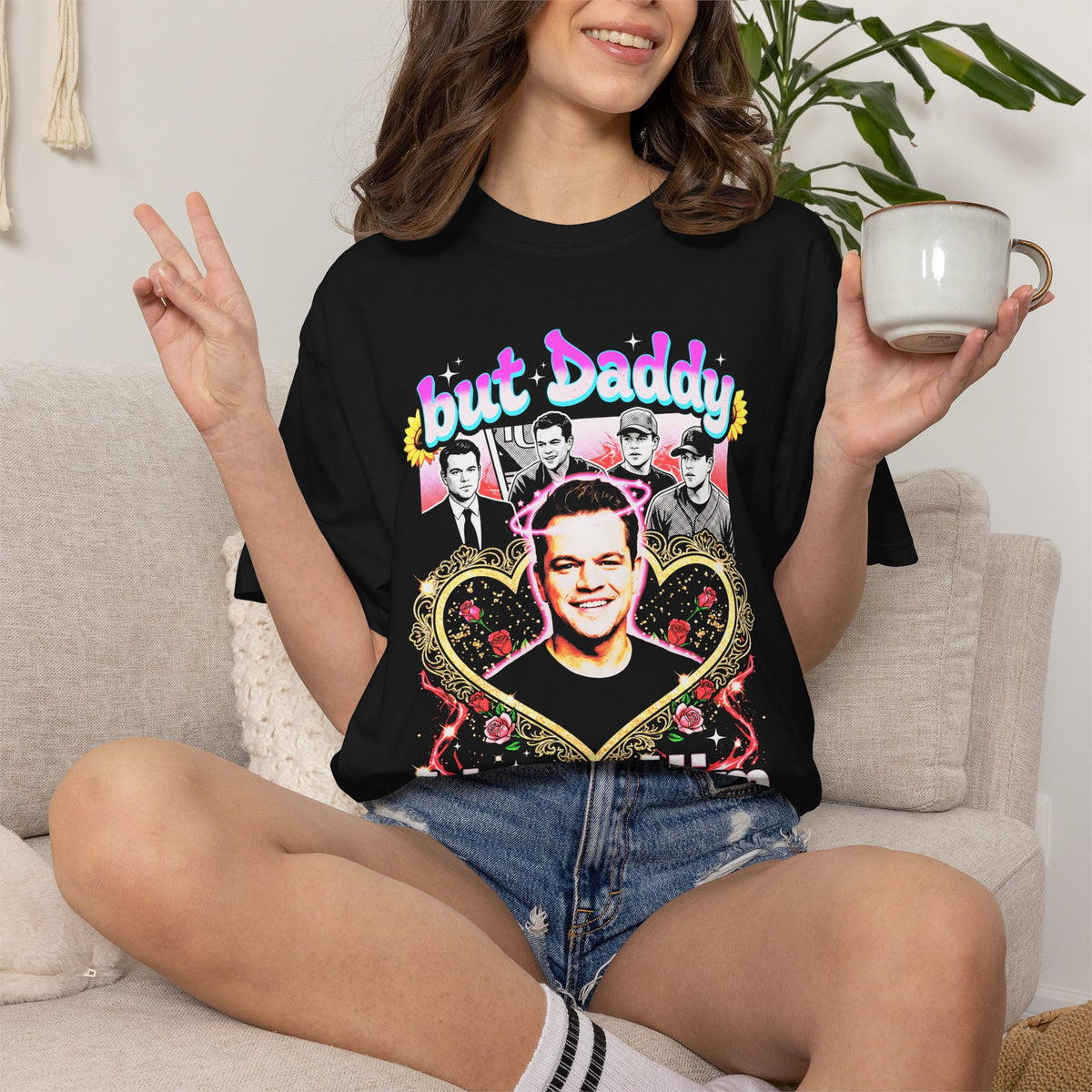 But Daddy I Love Him Matt Damon Classic Tee | 90s Retro Gift