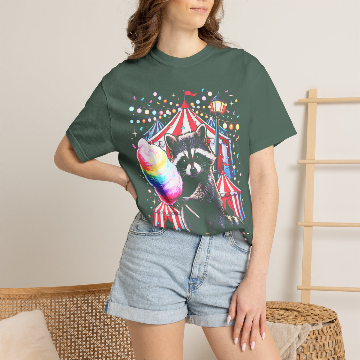 Circus Raccoon Classic Tee | Retro Carnival | Animal Gift