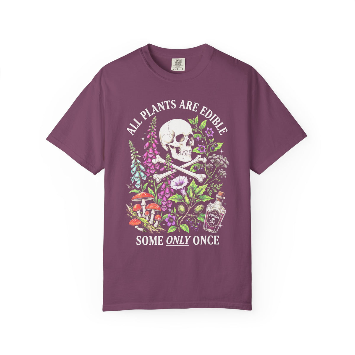 All Plants Are Edible Classic Tee | Vintage Skull | Botany Gift