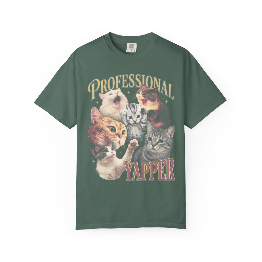 PROFESSIONAL YAPPER Classic Tee | Screaming Cat | Funny Meme