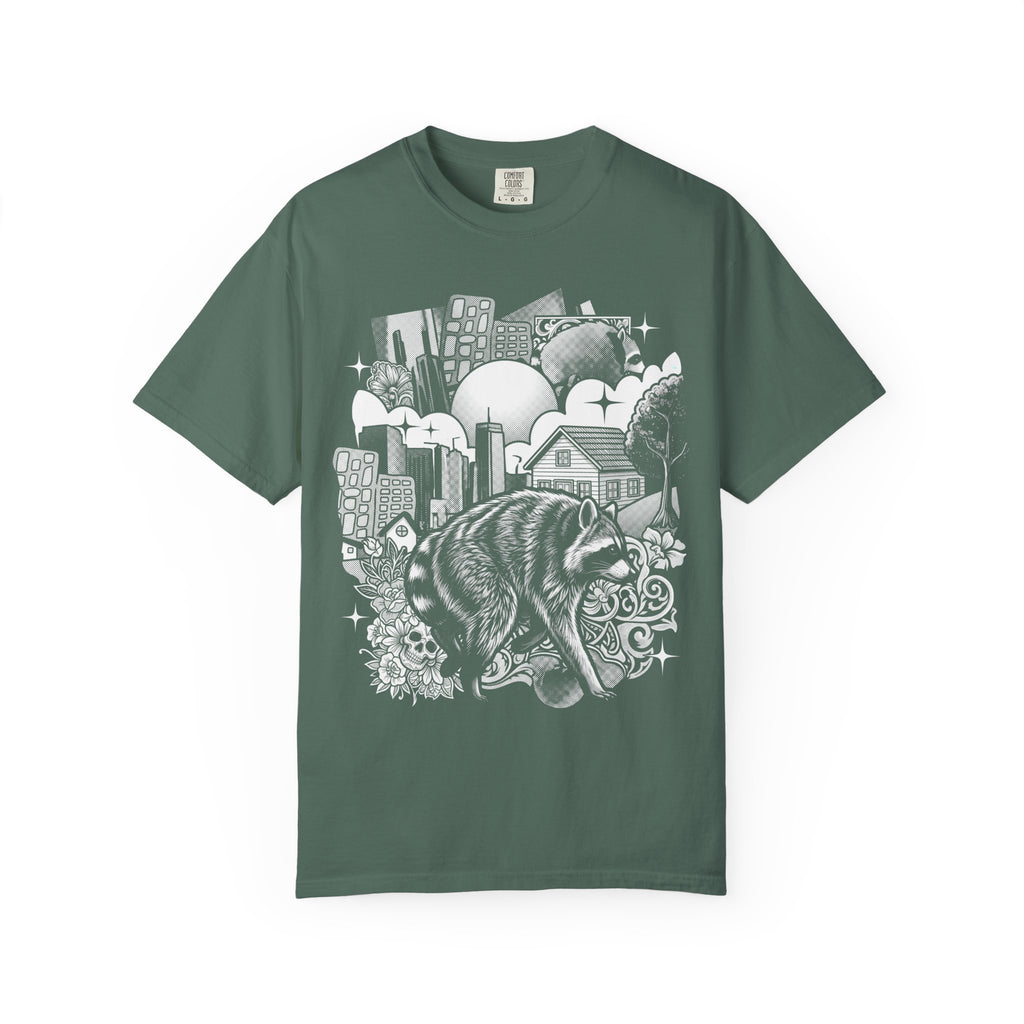 Raccoon City Skull Classic Tee | 90s Retro | Gaming Gift