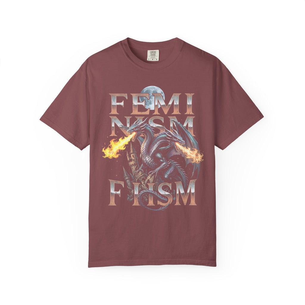 Feminism Two Headed Dragon Classic Tee | Fantasy Art | Power