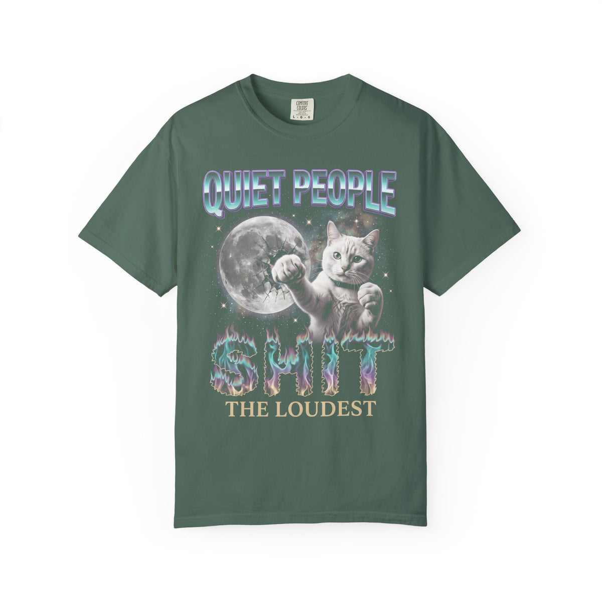 Quiet People Shit The Loudest Classic Tee | White Cat Space