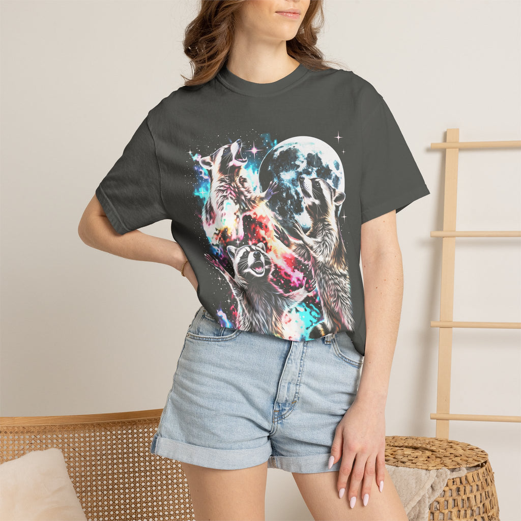 Space Raccoon Moon Classic Tee | Vintage Retro | Sci-Fi Gift