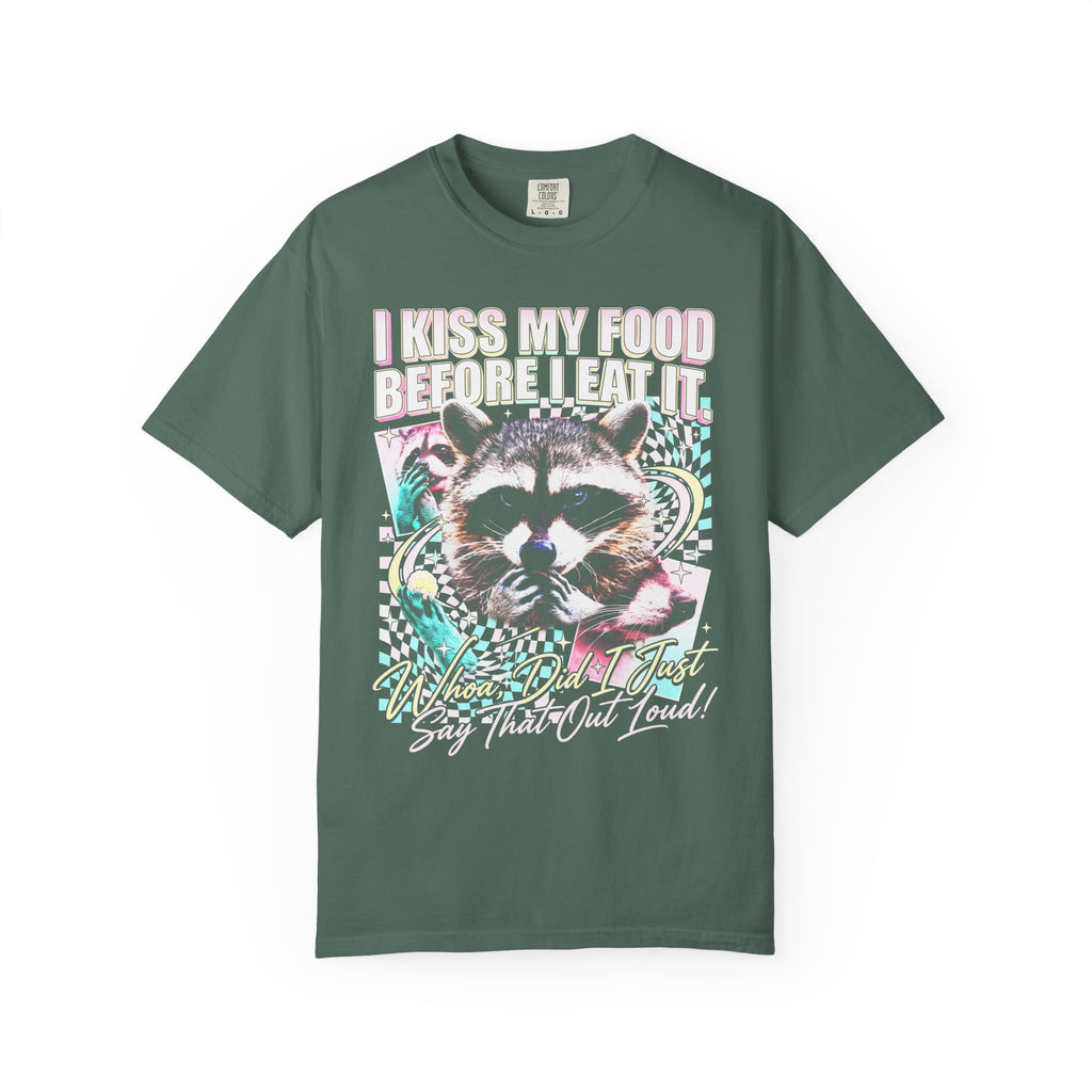 I Kiss My Food Before I Eat It Classic Tee | Raccoon Meme