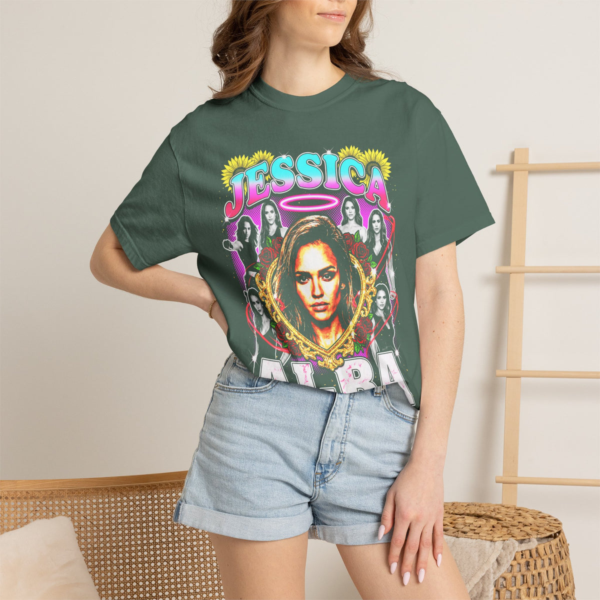 Jessica Alba Classic Tee | 90s Graphic Style | Retro Bootleg