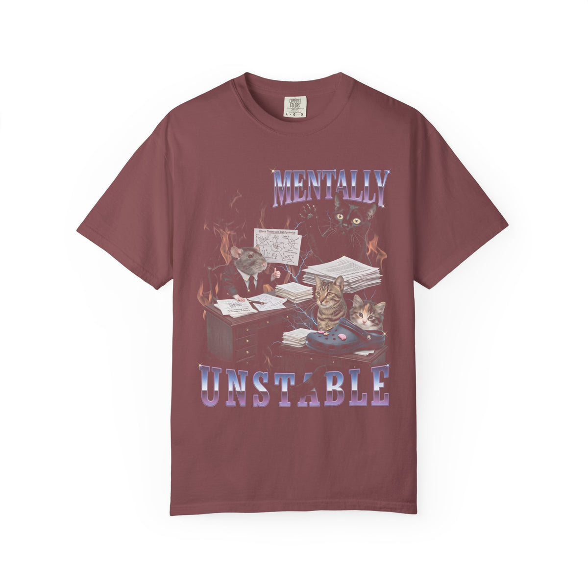 Mentally Unstable Business Rat Classic Tee | Chaos Cat | Absurdist
