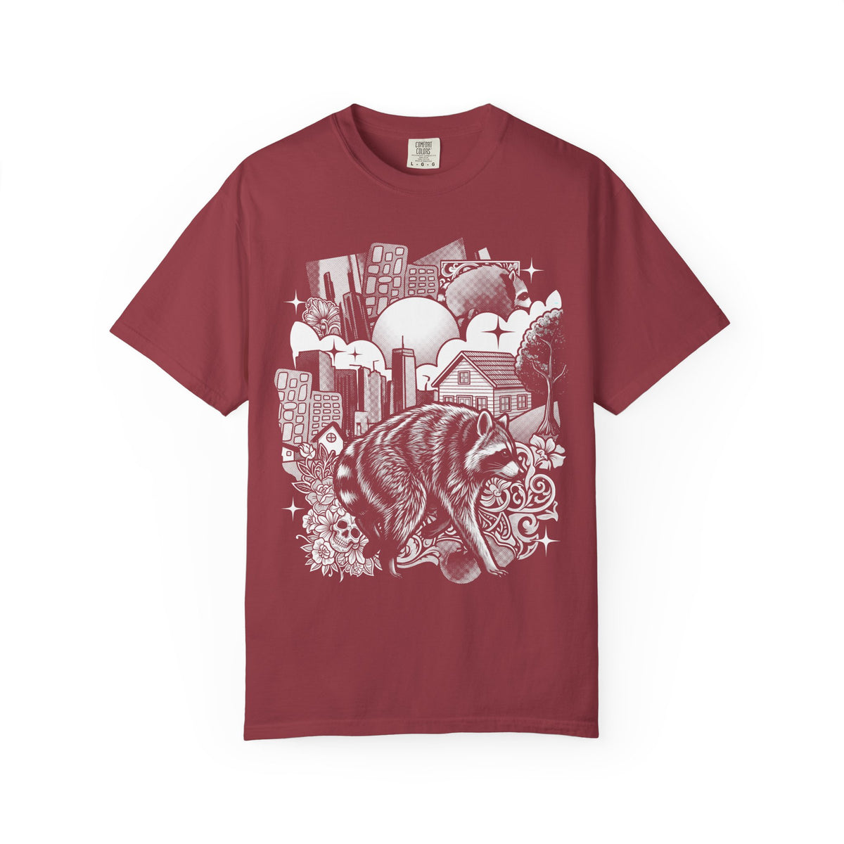 Raccoon City Skull Classic Tee | 90s Retro | Gaming Gift