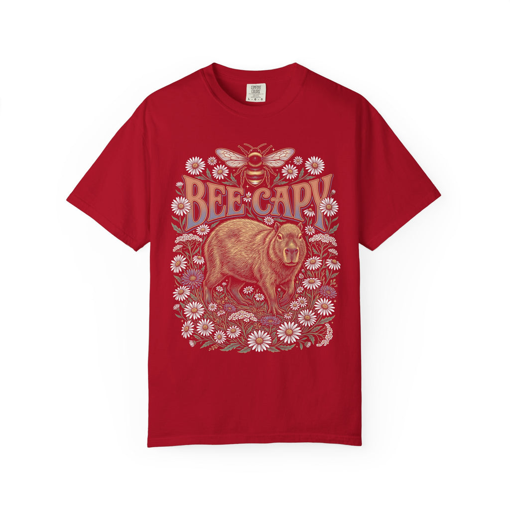 Bee Capy Classic Tee | Capybara Bumblebee | Floral Nature