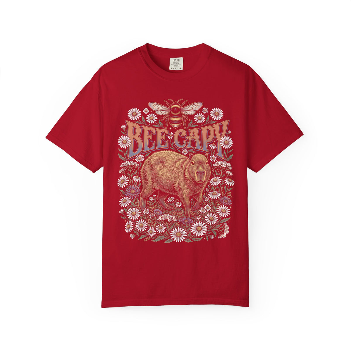 Bee Capy Classic Tee | Capybara Bumblebee | Floral Nature