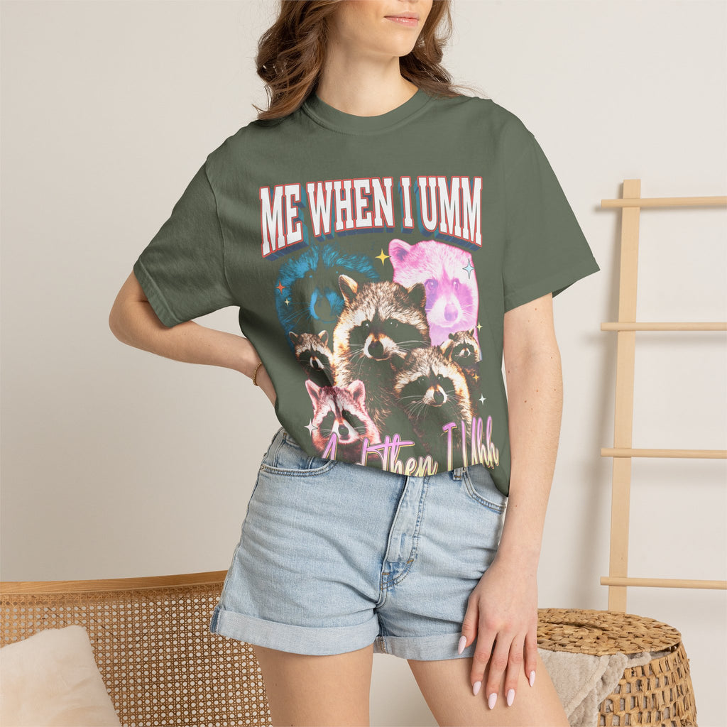 Me When I Umm Raccoon Classic Tee | Funny Meme | 90s Retro