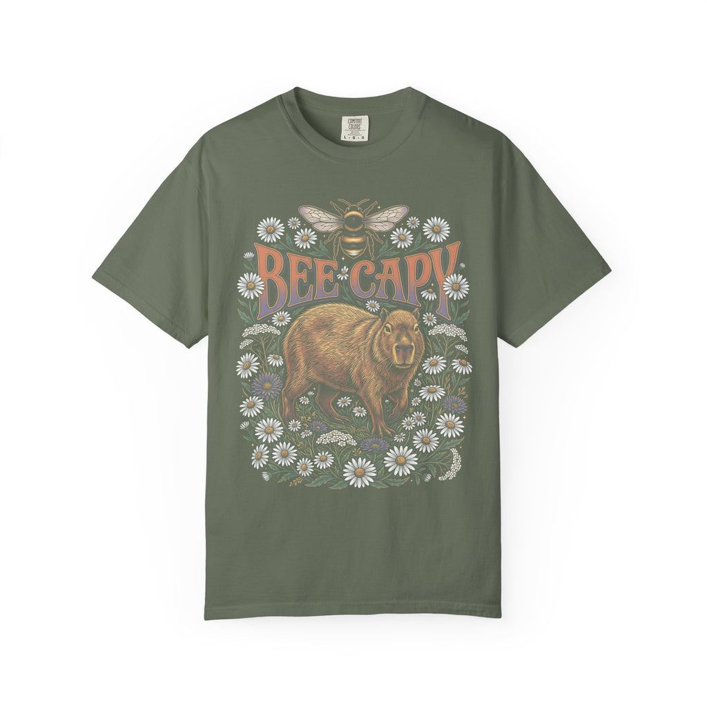 Bee Capy Classic Tee | Capybara Bumblebee | Floral Nature