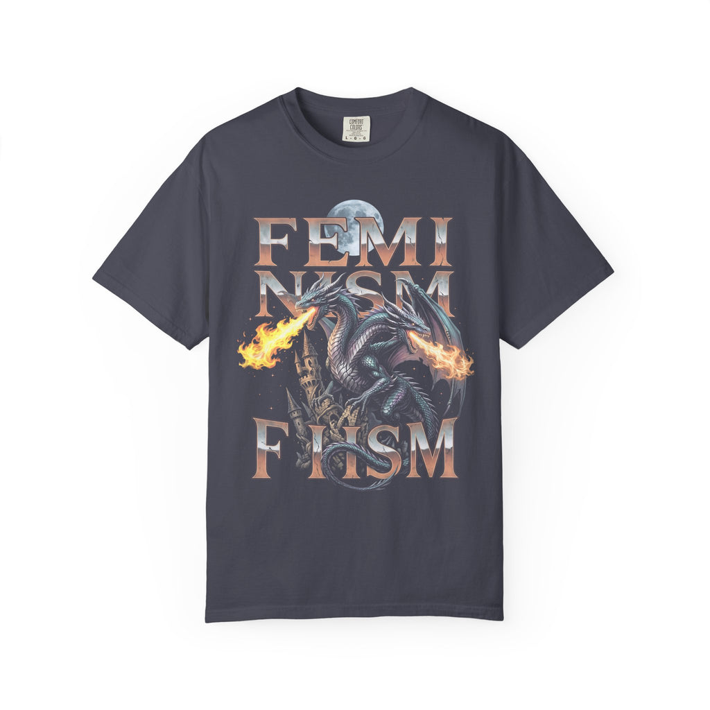 Feminism Two Headed Dragon Classic Tee | Fantasy Art | Power