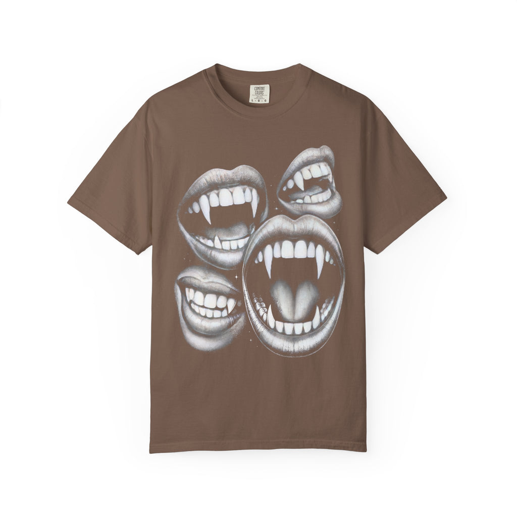 Vampires Fangs Classic Tee | Gothic Horror | Spooky Dotwork