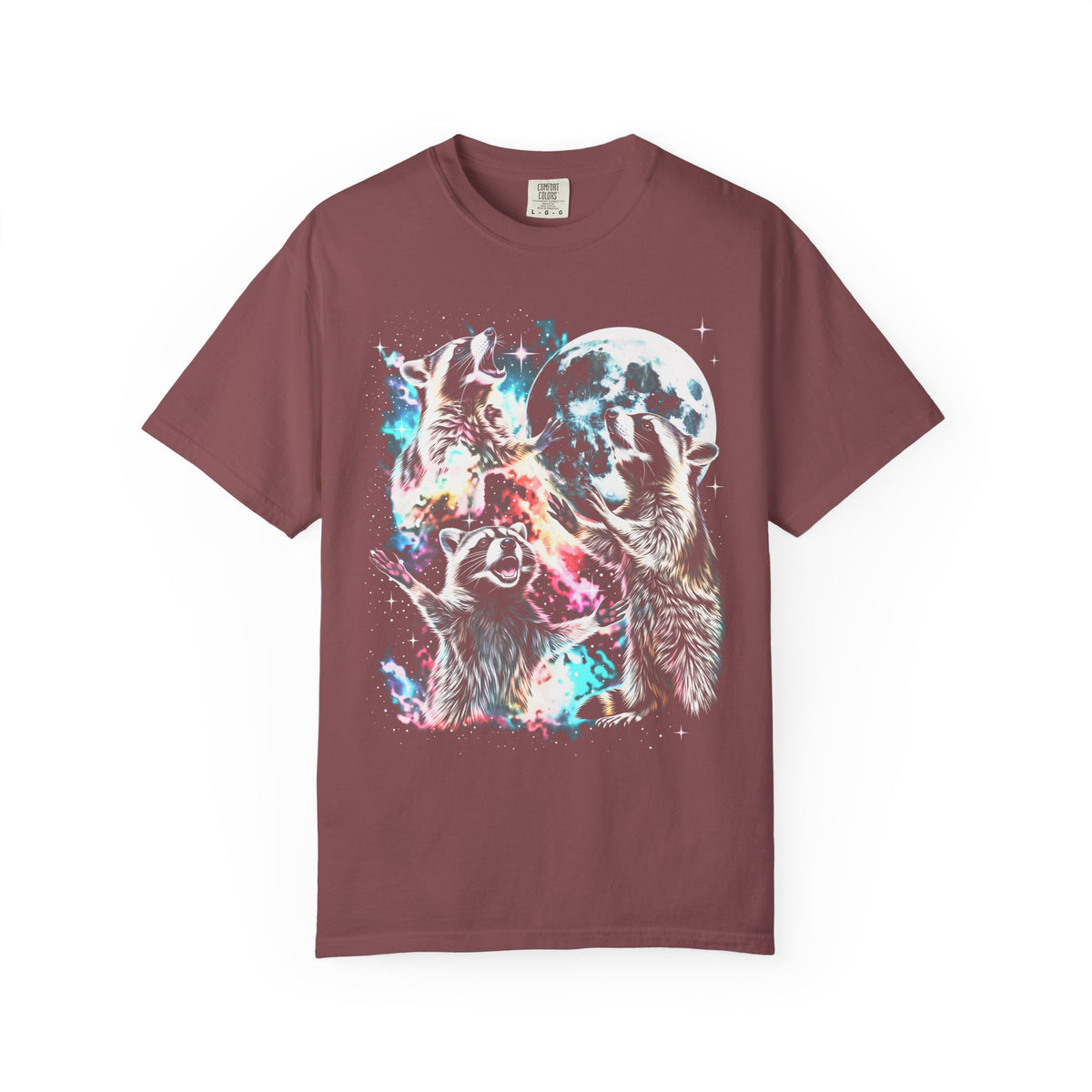 Space Raccoon Moon Classic Tee | Vintage Retro | Sci-Fi Gift