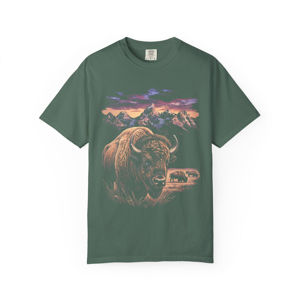 American Bison Classic Tee | Wildlife Nature | Western Sunset