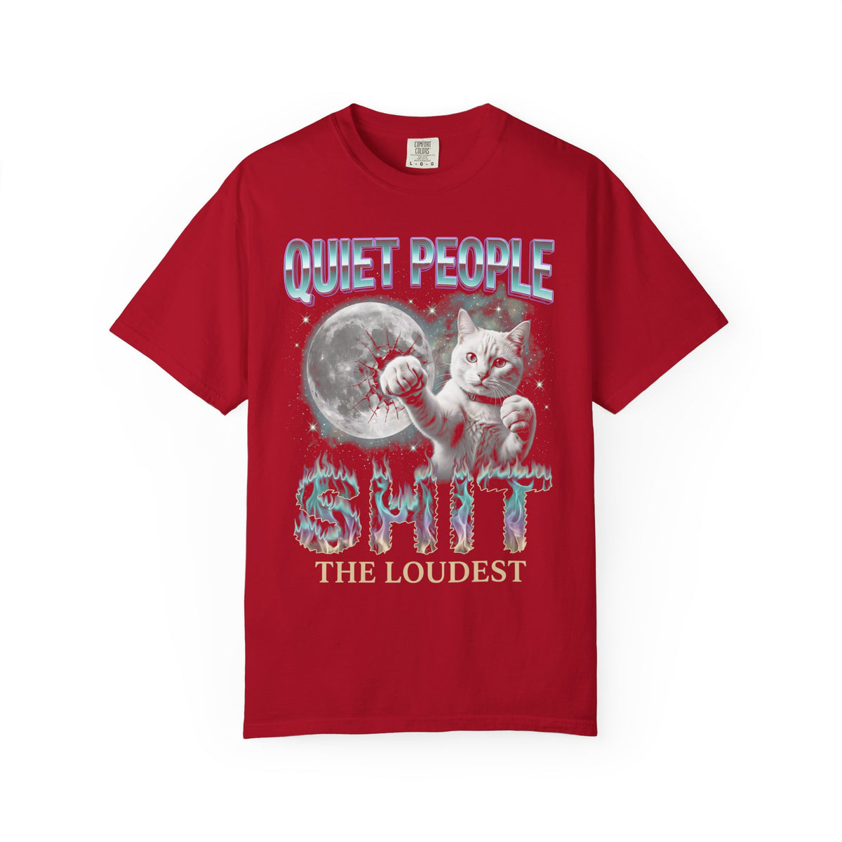 Quiet People Shit The Loudest Classic Tee | White Cat Space